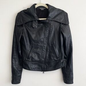 Armani Exchange Lamb Leather Jacket moto motorcycle biker bomber coat punk small
